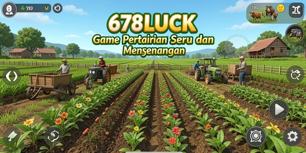 Screenshot utama 678LUCK menunjukkan gameplay seru dalam bertani.