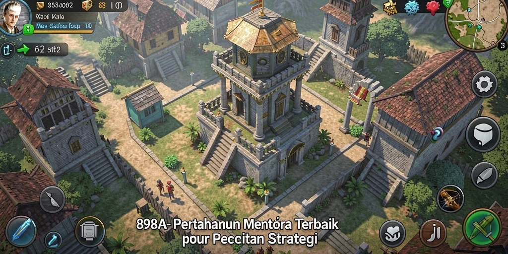 Tangkapan layar 898A menunjukkan aksi intens dalam gameplay Tower Defense.