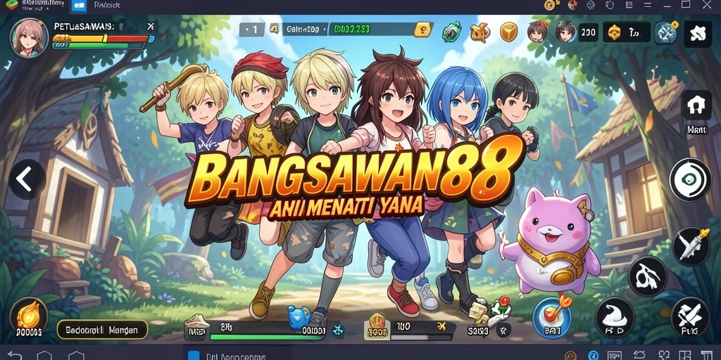 Tampilan gameplay BANGSAWAN88 yang dinamis dan penuh warna.