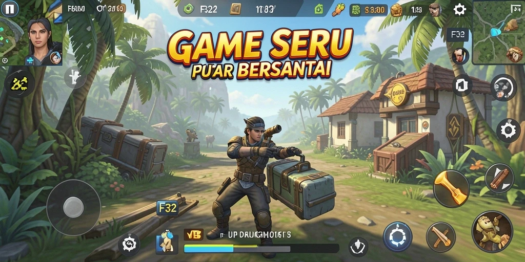 Tampilan gameplay F32 yang seru dan colorful.