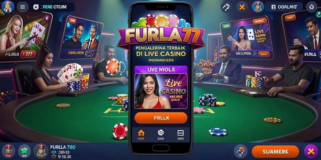 Tampilan gameplay seru di FURLA77 dengan dealer langsung.