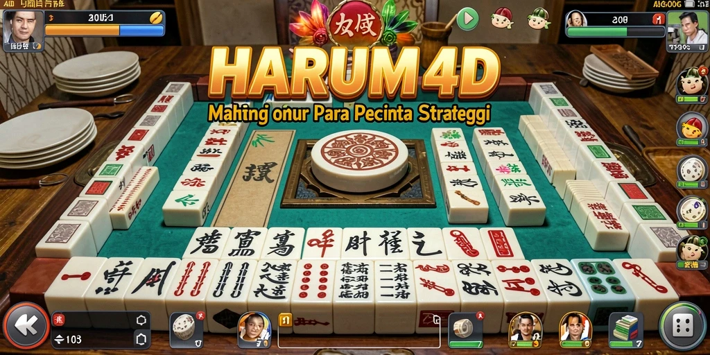 Screenshot utama HARUM4D menampilkan momen seru permainan Mahjong.