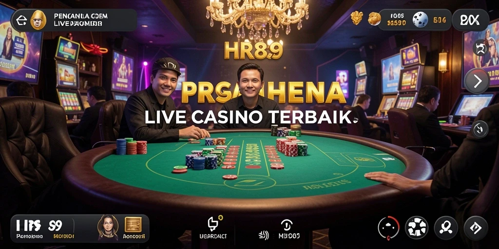 Gameplay menarik HR89 dengan dealer langsung dan suasana kasino yang realistis.