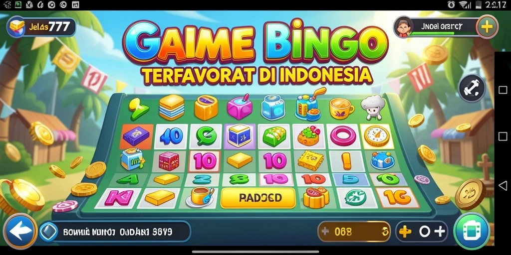 Tampilan interaktif dari gameplay Bingo di JELAS777 yang mengasyikkan.