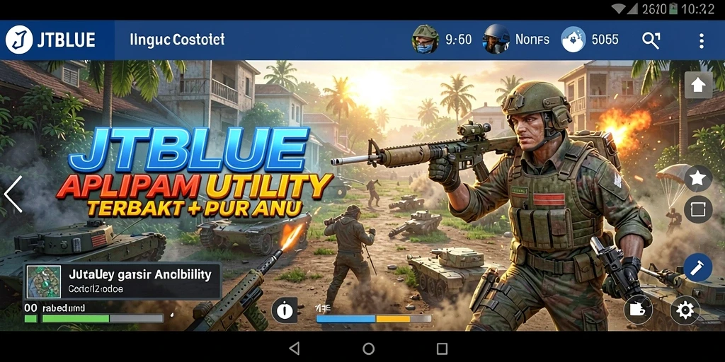 Tampilan aplikasi JTBLUE yang sederhana dan intuitif.