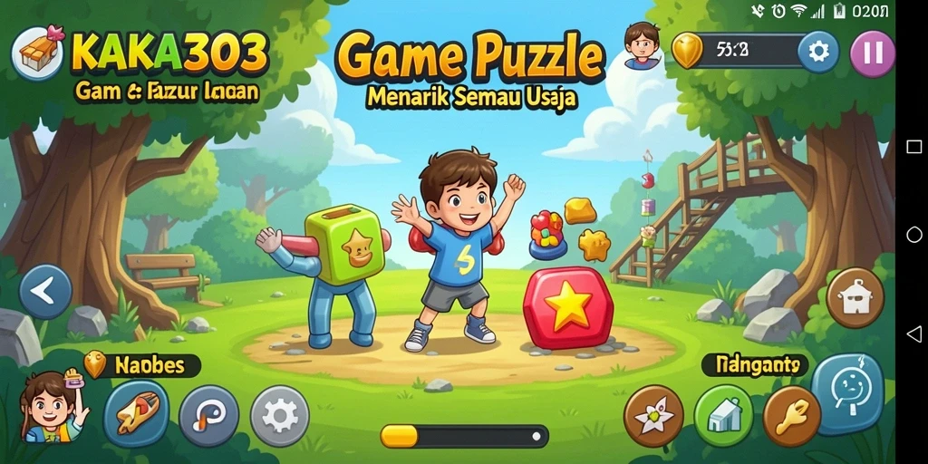 Screenshot gameplay KAKA303, menunjukkan tantangan puzzle yang menarik.