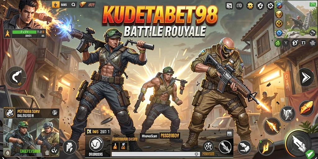 Tampilan menarik dari gameplay seru di KUDETABET98 Battle Royale.