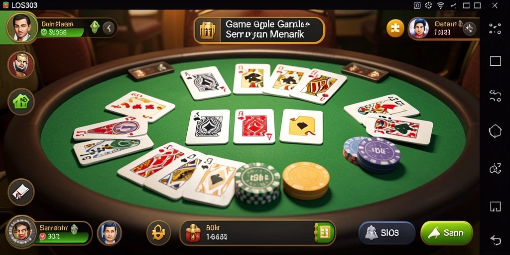 Tampilan gameplay Gaple yang menarik dan interaktif di LOS303.
