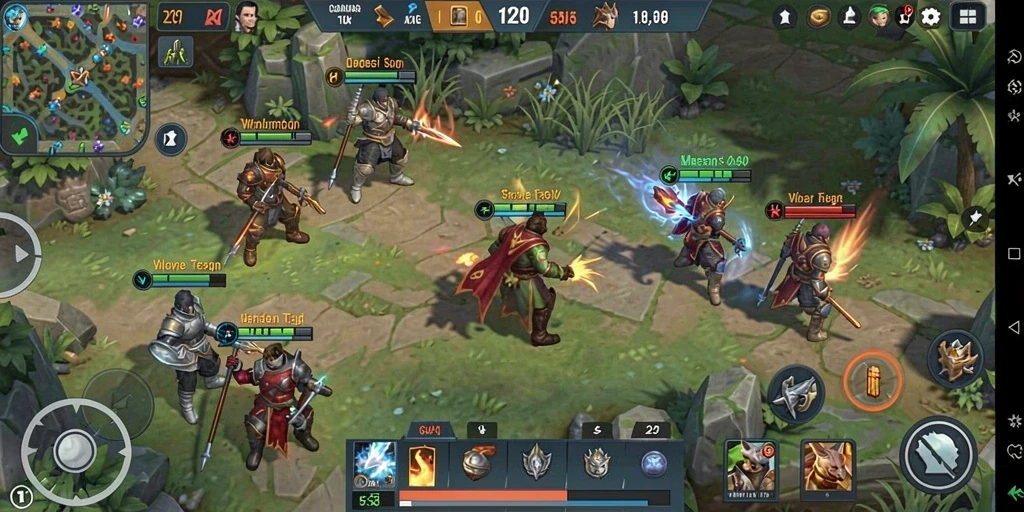 Tampilan gameplay menarik dari OLX128 dengan elemen strategi yang mendalam.