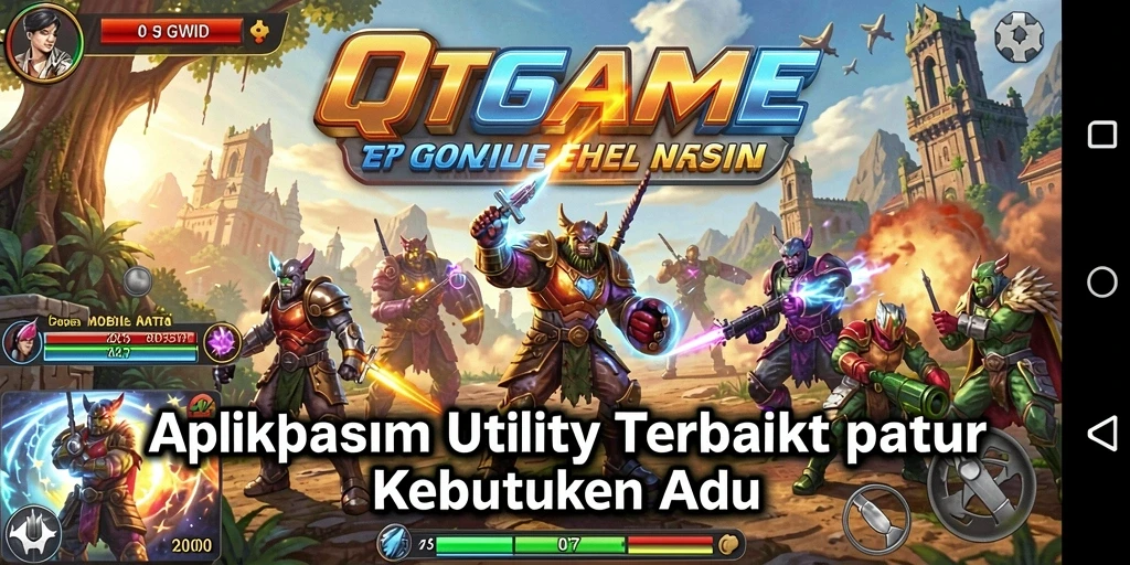 Tampilan antarmuka QTGAME yang ramah pengguna dan fungsional.
