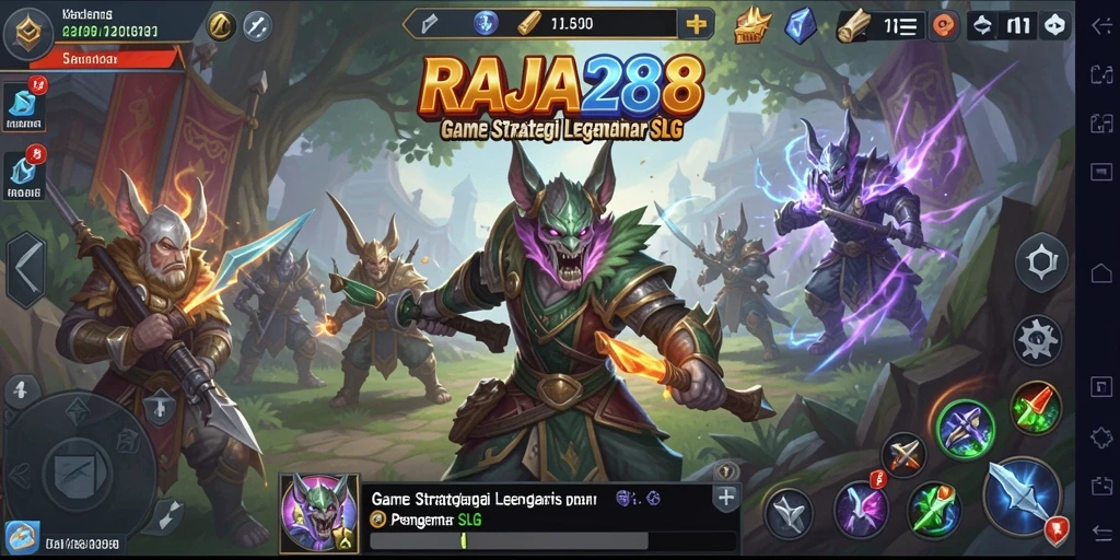 Tampilan gameplay menarik dari RAJA288 yang memukau.