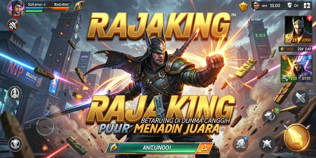 Screenshot gameplay RAJAKING menampilkan aksi menegangkan Battle Royale.