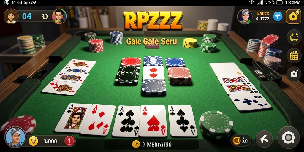 Screenshot gameplay Gaple di RPZZZ yang menampilkan keseruan bermain.