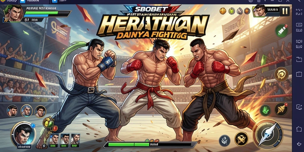 Tampilan gameplay SBOBET yang mendebarkan dalam pertarungan.