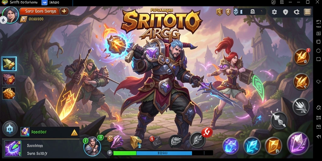 Screenshot menunjukkan aksi seru dalam gameplay ARPG SRITOTO.