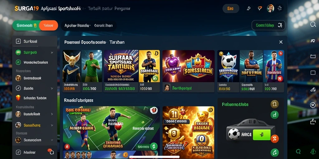 Tampilan gameplay <strong>SURGA19</strong> dengan taruhan olahraga yang menarik.
