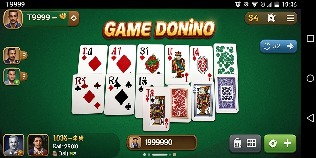 Tampilan menakjubkan saat bermain Domino di T9999.