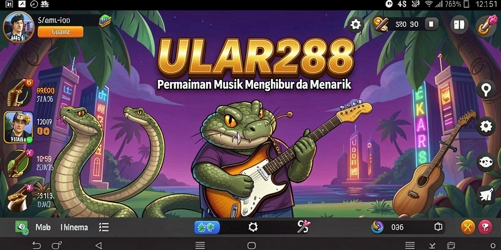 Gameplay ULAR288 yang penuh warna dan interaksi musik yang seru.