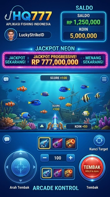 Tampilan antarmuka aplikasi hq777 yang menarik.